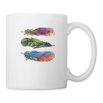 Feder - Tasse - Weiß - Rechts