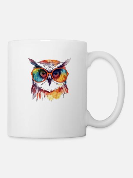 Chouchou die Brilleneule - Tasse - Weiß