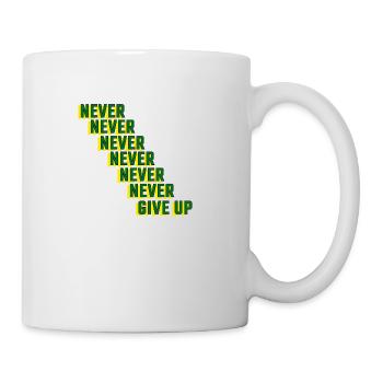 never give up - Mug - white - Right