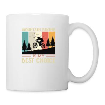 Mountain Biking is my Best Choice - Mug - white - Right