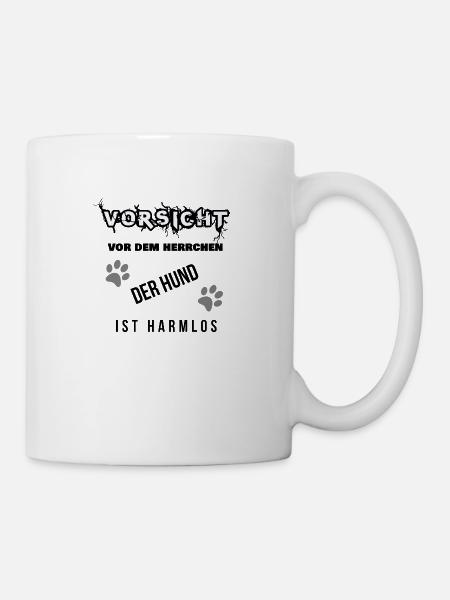 VORSICHT VOR DEM HERRCHEN - Tasse - Weiß