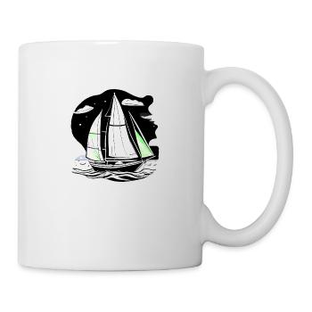 voile, voile, voile, voilier, voilier - Mug blanc - blanc - Droite