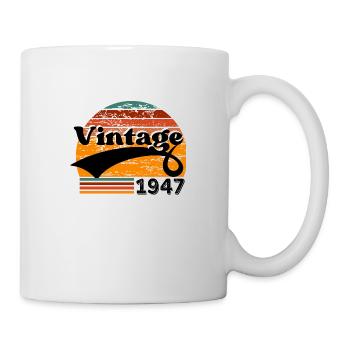 Jahrgang 1947 - Tasse - Weiß - Rechts