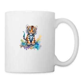 kleiner Tiger - Tasse - Weiß - Rechts