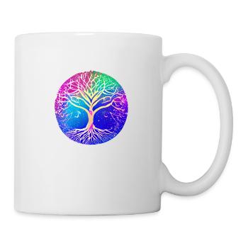 Lebensbaum Baum des Lebens Yoga Meditation - Tasse - Weiß - Rechts