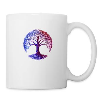 Lebensbaum Baum des Lebens Meditation Yoga - Tasse - Weiß - Rechts