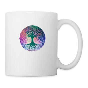 Lebensbaum Baum des Lebens Yoga Meditation - Tasse - Weiß - Rechts