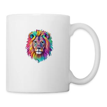 Rainbow Lion - Artistic Interpretation - Mug - white - Right