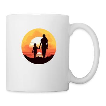 Maman au coucher du soleil - Mug blanc - blanc - Droite
