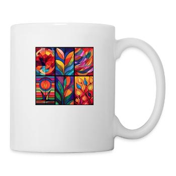Faith-Inspired Art in Colorful Stained Glass - Mug - white - Right