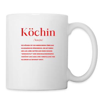 Köchin Definition - Tasse - Weiß - Rechts