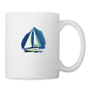 Voile, Marin, Voilier, Voile, Voilier - Mug blanc - blanc - Droite