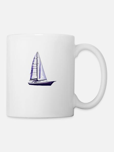 Segeln Segelsport Segelboot Segler Segelschiff - Tasse - Weiß