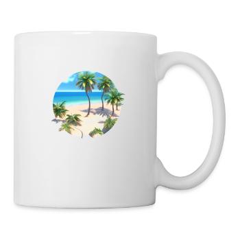Sommerurlaub Palmen Insel Sonne Palme Strand - Tasse - Weiß - Rechts