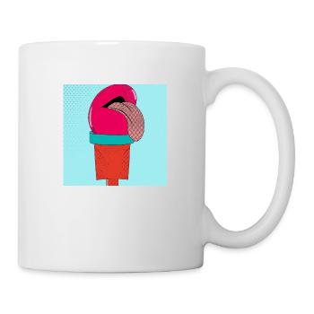 Die Eis-Zunge - Tasse - Weiß - Rechts