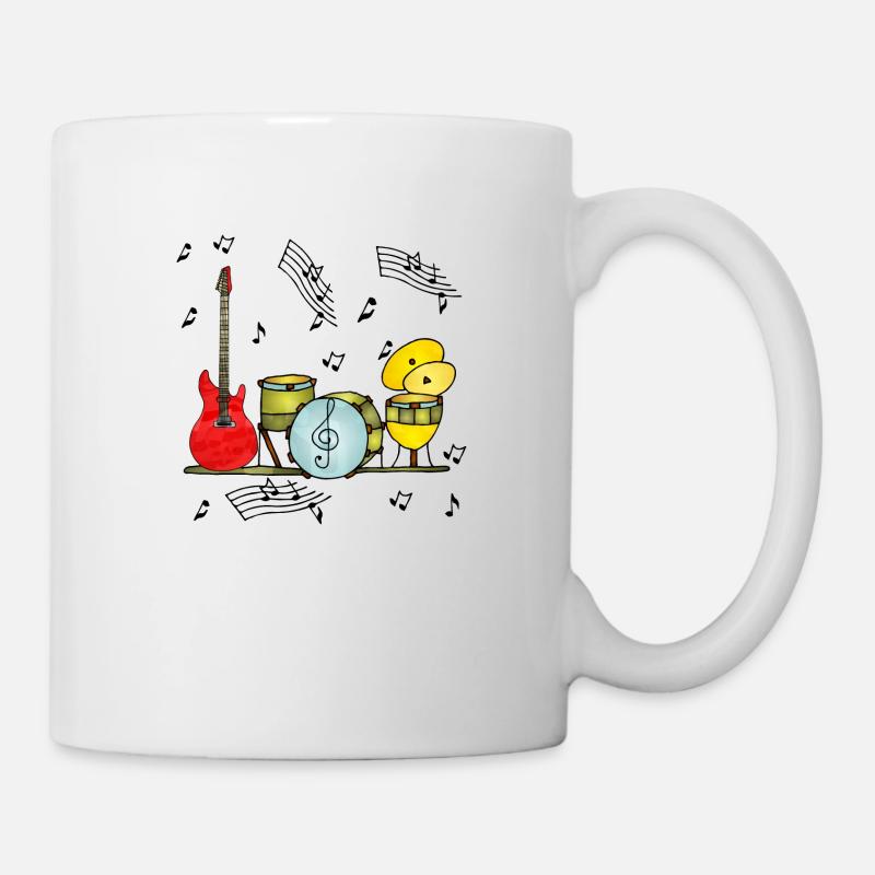 Musikinstrumente - Tasse - Weiß
