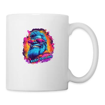Keep Smiling - Kong - Tasse - Weiß - Rechts