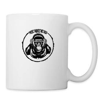 Music makes me high Monkey - Mug blanc - blanc - Droite