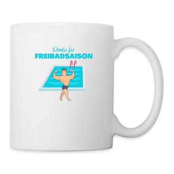 Freibadsaison - Tasse - Weiß - Rechts