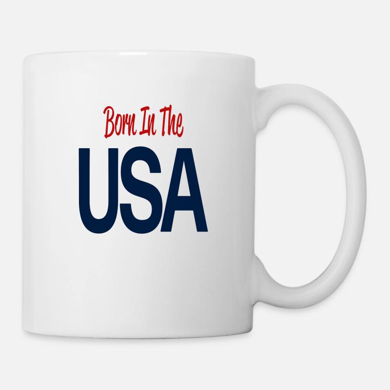 Né aux États-Unis - Mug blanc - blanc