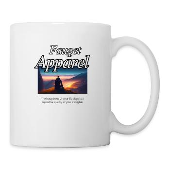 Le bonheur de votre vie dépend de - Mug blanc - blanc - Droite