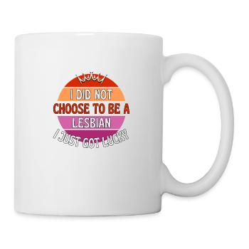 Je n’ai pas choisi d’être lesbienne, j’ai juste eu de la chance - Mug blanc - blanc - Droite