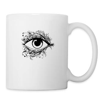 Auge Augen Augenarzt - Tasse - Weiß - Rechts