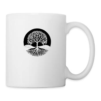 Lebensbaum Meditation Baum des Lebens Yoga - Tasse - Weiß - Rechts