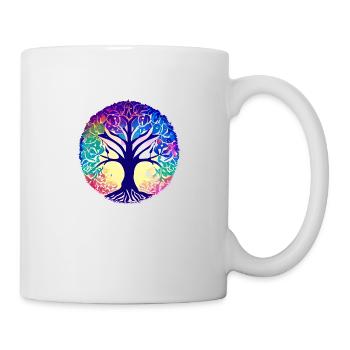 Lebensbaum Baum des Lebens Meditation Yoga - Tasse - Weiß - Rechts