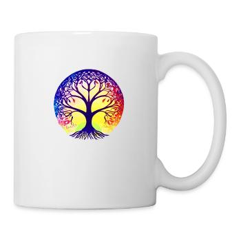 Yoga Lebensbaum Meditation Baum des Lebens - Tasse - Weiß - Rechts