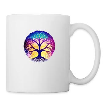 Yoga Baum des Lebens Lebensbaum Meditation - Tasse - Weiß - Rechts