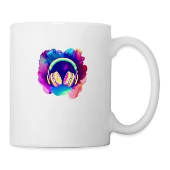 Headphones Singer Singing Musician Gamer Listen to music - Mug - white - Right