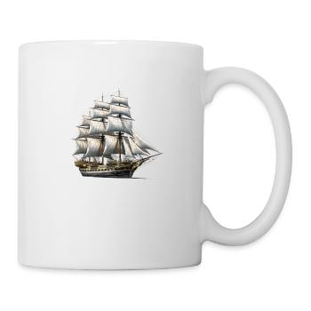 Maritime masterpiece: The majestic sailing ski - Mug - white - Right