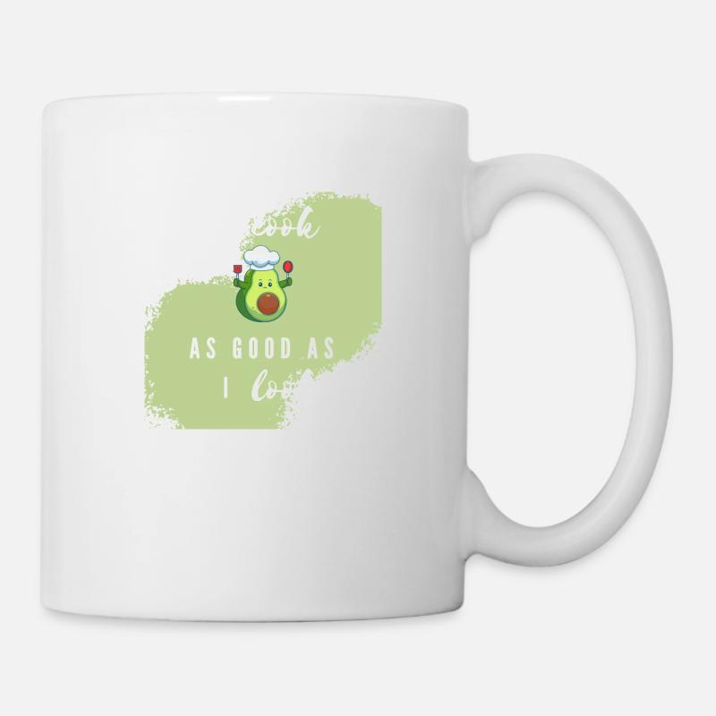 "I cook as good as i look! - Avocado" - Mug - white