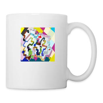 Ancien labyrinthe multicolore v4.00 - Mug blanc - blanc - Droite