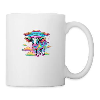 Vache psychodélique extraterrestre - Mug blanc - blanc - Droite