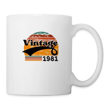 Jahrgang 1981 - Tasse - Weiß - Rechts