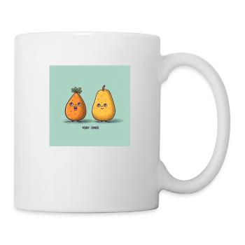 Orange und Birne - Tasse - Weiß - Rechts