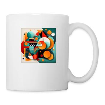 Abstrakte Kunst - Tasse - Weiß - Rechts