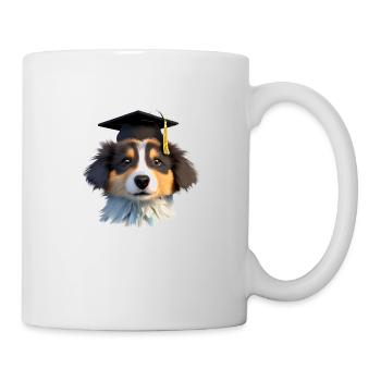 Bachelor Shepherd Dog Graduation Dogs Studies - Mug - white - Right