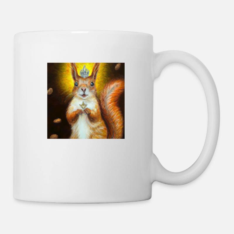 Der Eichhörnchen König - Tasse - Weiß