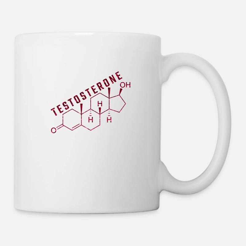 molécule de testostérone - Mug blanc - blanc