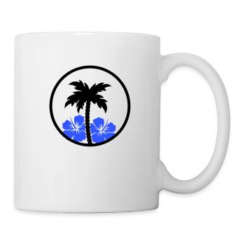 palme hibiskus - Tasse - Weiß - Rechts