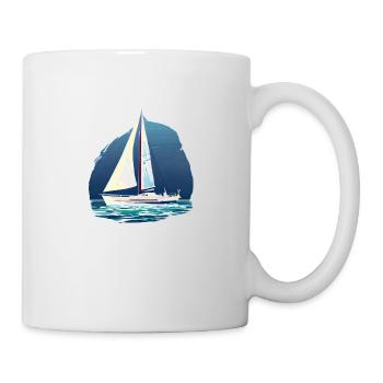 Voile Voilier Sailor Voilier Voilier - Mug blanc - blanc - Droite