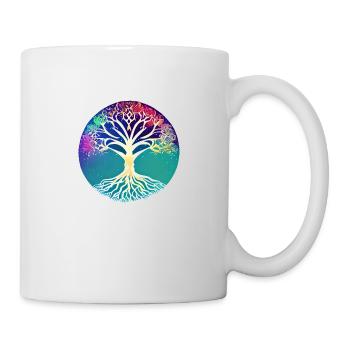 Yoga Lebensbaum Baum des Lebens Meditation - Tasse - Weiß - Rechts