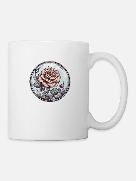 Vintage Rose - Tasse - Weiß