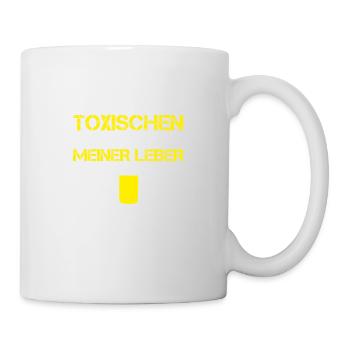 Lustiges TOXISCHE BEZIEHUNG MIT MEINER LEBER, Bier - Tasse - Weiß - Rechts