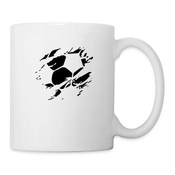Kick Kunst Schwarz - Tasse - Weiß - Rechts
