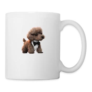 Pudel Hundehalter Pudelwelpe Hundewelpe Hundeliebe - Tasse - Weiß - Rechts