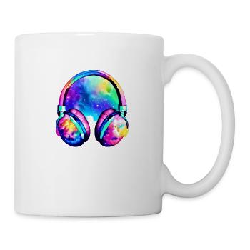 Kopfhörer Musiker Gamer Sänger Musik hören Gesang - Tasse - Weiß - Rechts